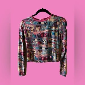Dolls kill sugar thrillz mesh long sleeve top 💥